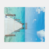 Beauful Boardwalk Turquoise Water Fleece Blanket Deken (Voorkant (Horizontaal))