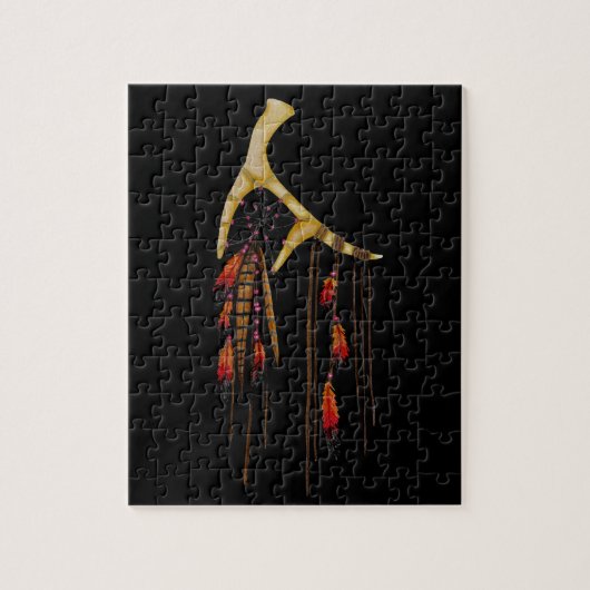 Beauful Boho Bohemian Deer Antler Dream Catcher Legpuzzel (Verticaal)