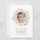 Beauful Boho Botanical Memorial-fotokaart Kaart (Voorkant)