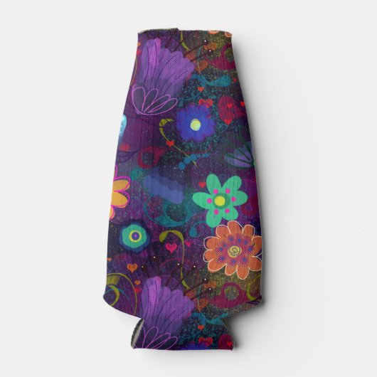 Beauful Boho Flowers Flesjeskoeler (Voorkant)