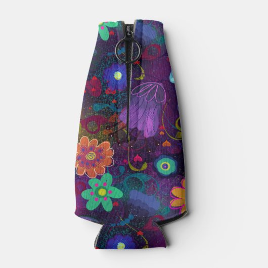 Beauful Boho Flowers Flesjeskoeler (Achterkant)