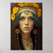 Beauful Boho Hippie Woman Poster (Voorkant)