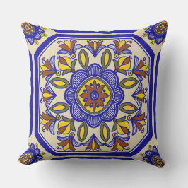 Beauful Boho Italiaanse Tegel buitenshuis Pillow Buitenkussen