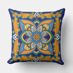 Beauful Boho Italiaanse Tegel buitenshuis Pillow Buitenkussen