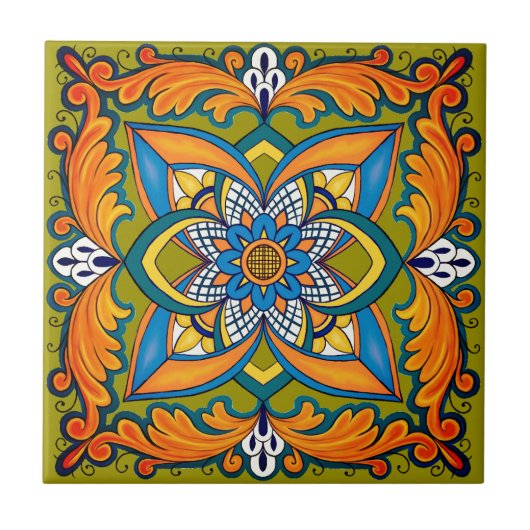 Beauful Boho Italiaanse Tegel Tegeltje (Voorkant)