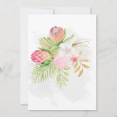 Beauful Boho loffelijke Waterverf Flowers Wedding Kaart (Achterkant)