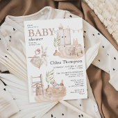 Beauful Boho Nursery Boy Baby shower Invitation Kaart