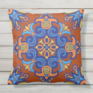 Beauful Boho Talavera Tile Buitenkussen