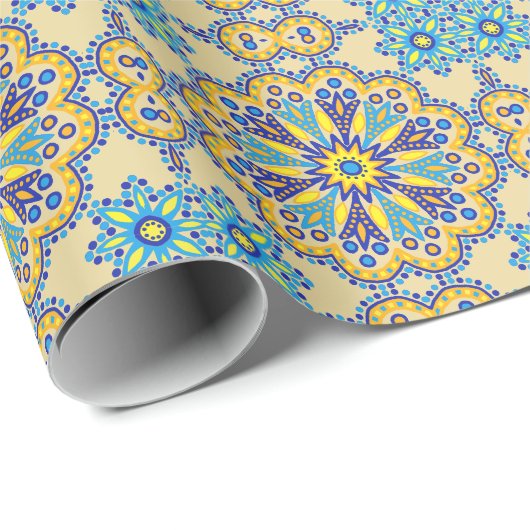 Beauful Boho Talavera Tile Cadeaupapier (Rol Hoek)