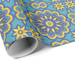 Beauful Boho Talavera Tile Cadeaupapier