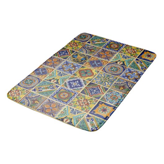 Beauful Boho Talavera Tiles Badmat (Gekanteld)