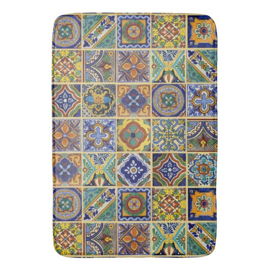Beauful Boho Talavera Tiles Badmat (Voorkant Verticaal)