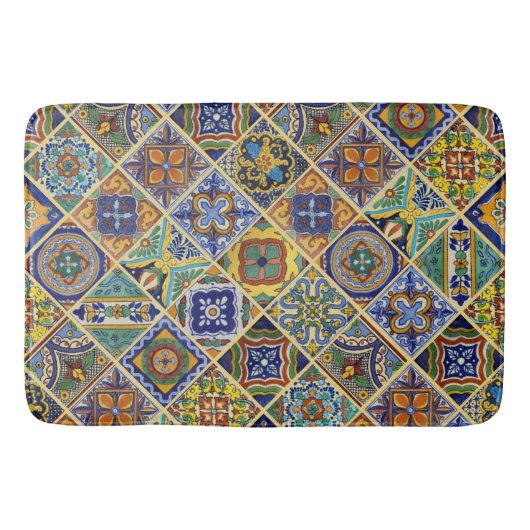 Beauful Boho Talavera Tiles Badmat (Voorkant)