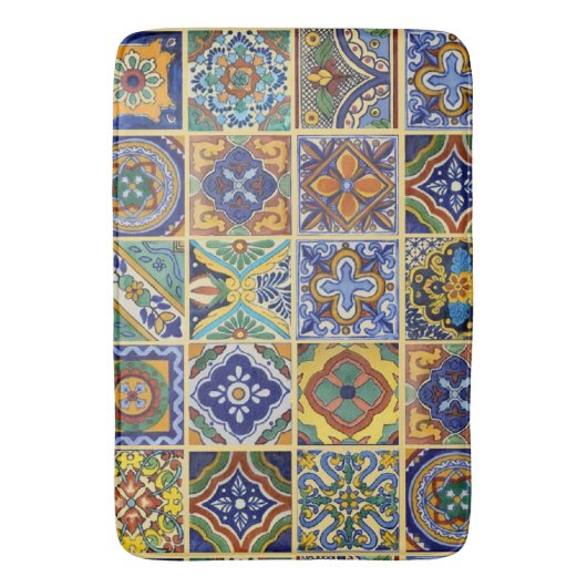 Beauful Boho Talavera Tiles Badmat (Voorkant Verticaal)
