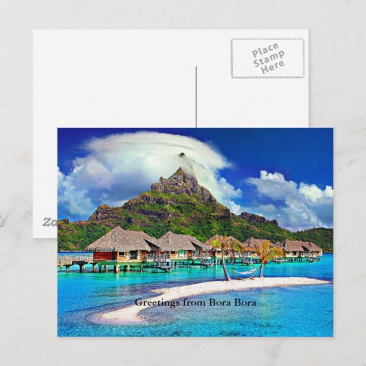 Beauful Bora Bora, Frans-Polynesië Briefkaart (Voorkant / Achterkant)