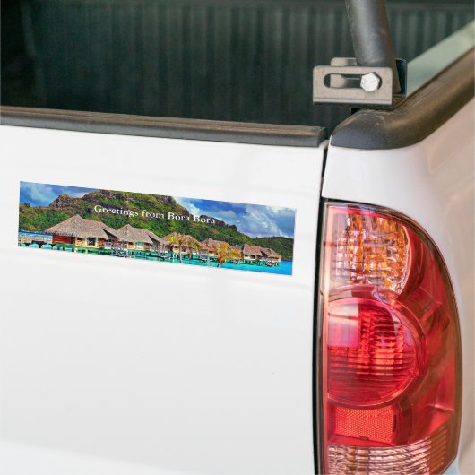 Beauful Bora Bora, Frans-Polynesië Bumpersticker (Op Truck)