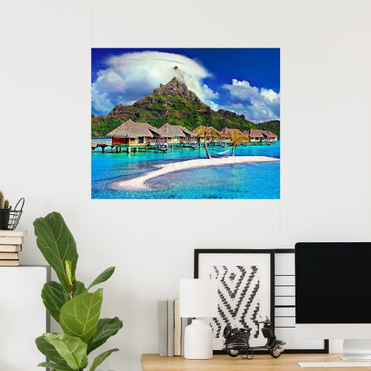 Beauful Bora Bora, Frans-Polynesië Poster (Thuiskantoor)