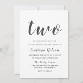 Beauful Boy GIRL 2de Birthday Party Foto script Kaart (Achterkant)