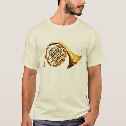 Beauful Brass French Horn Musical Instrument T-shirt (Voorkant)