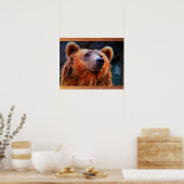 Beauful Brown Beer Portret Wildlife Foto Poster (Keuken)