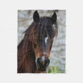 Beauful Brown Horse Fleece Blanket Deken (Voorkant)