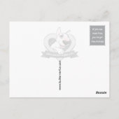 Beauful Bull Terrier Briefkaart "Beach" (Achterkant)