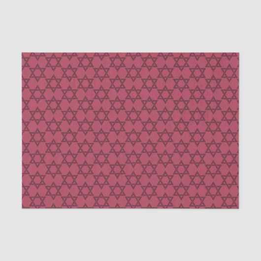 Beauful Burgundy Hanukkah Tissuepapier (Voorkant)