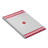 Beauful Burgundy Heart Pattern Notitieboek (Rechterzijde)