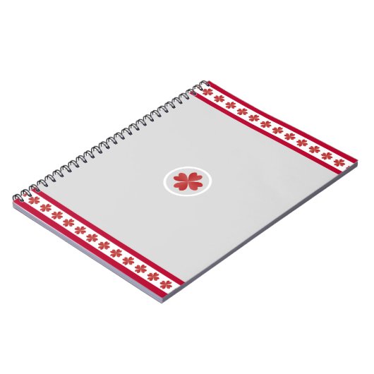 Beauful Burgundy Heart Pattern Notitieboek (Linkerzijde)