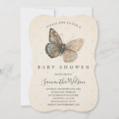 Beauful Butterfly Baby shower Invitation Kaart (Voorkant)