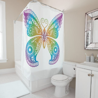 Beauful Butterfly Colorful Renewal Joy Christelijk Douchegordijn