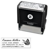 Beauful Butterfly Custom Name Return-adres Zelfinktende Stempel (In situ)