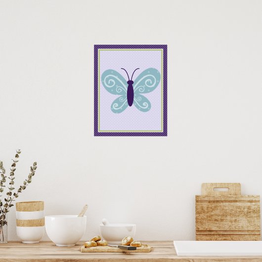 Beauful Butterfly Nursery Art Poster (Keuken)