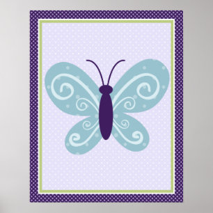 Beauful Butterfly Nursery Art Poster