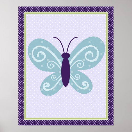 Beauful Butterfly Nursery Art Poster (Voorkant)