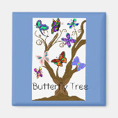 Beauful Butterfly Tree Magnet (Voorkant)