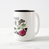 Beauful Butterfly Zodiac Traits/Gemini Tweekleurige Koffiemok (Voorkant rechts)