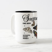 Beauful Butterfly Zodiac Traits/Sagittarius Tweekleurige Koffiemok (Voorkant links)