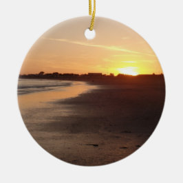 Beauful California Sunset Beach Ornament