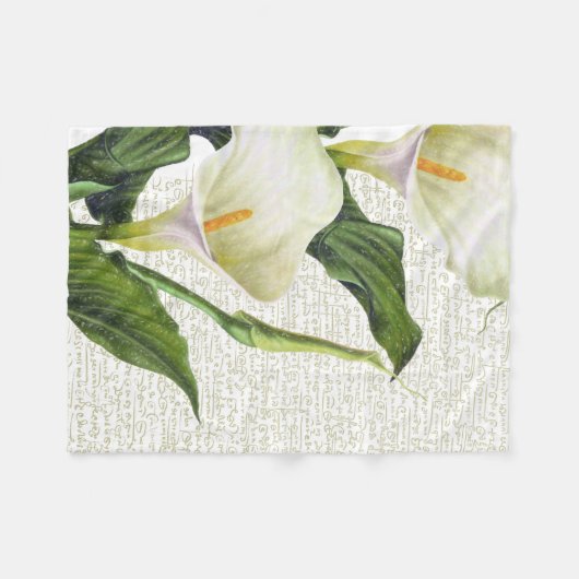 Beauful Calla Lilies Fleece Deken (Voorkant (Horizontaal))