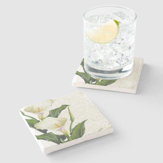 Beauful Calla Lilies Stenen Onderzetter (Zijkant)