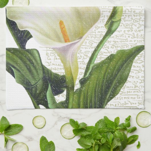 Beauful Calla Lilies Theedoek (Gevouwen)