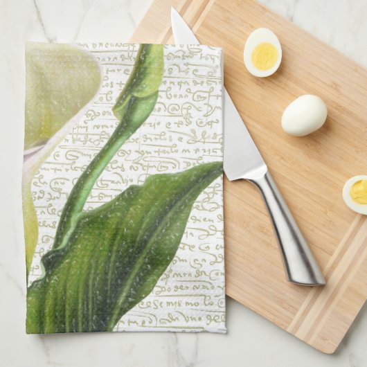 Beauful Calla Lilies Theedoek (Quarter Fold)