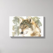 Beauful Canvas Waterverf Wolf Afdruk (Voorkant)