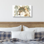 Beauful Canvas Waterverf Wolf Afdruk (Insitu (Slaapkamer))