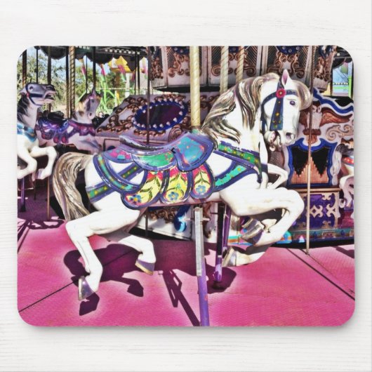Beauful Carousel Horse Carnival Mousepad Muismat (Voorkant)