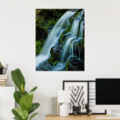 Beauful Cascade Waterfall-Poster Poster (Thuiskantoor)