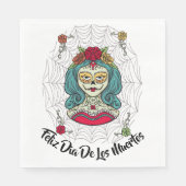 Beauful Catrina Feliz Día de Muertos Servet (Voorkant)