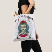 Beauful Catrina Feliz Día de Muertos Tote Bag (Dichtbij)