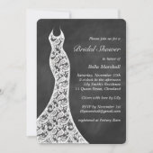 Beauful Chalkboard Bridal Shower Invitation Kaart (Voorkant)